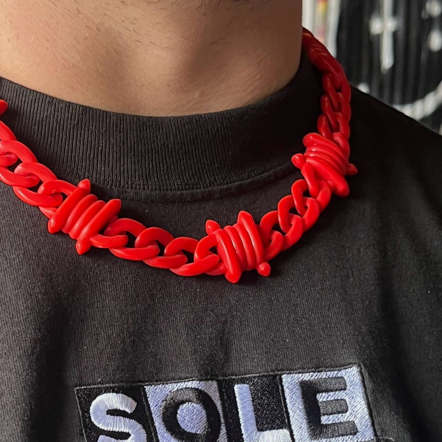 Acrylic Barbwire Chains - 20" | Stylish Jewelry | Durable Accessory