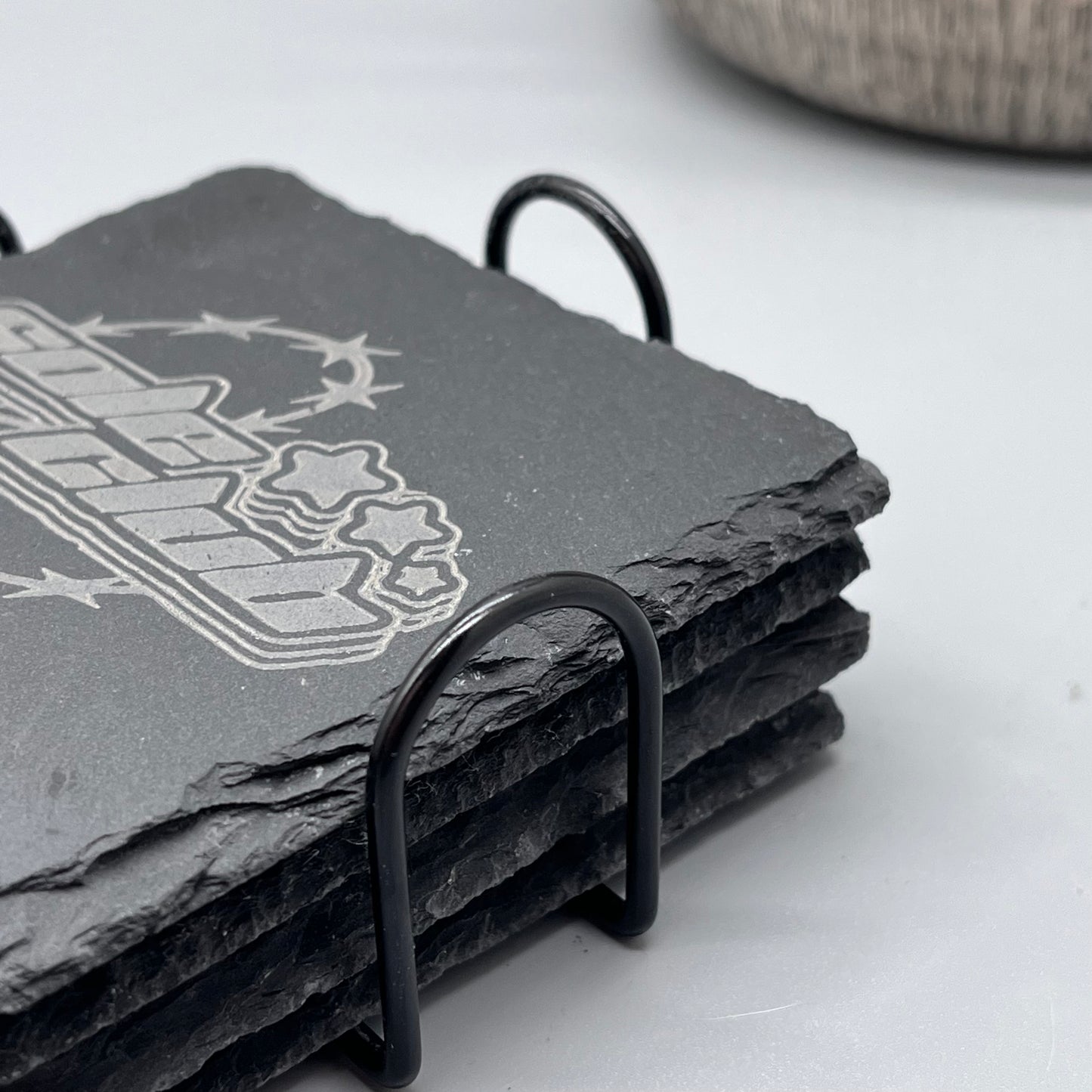 Stone Coasters (4 Pack) | Durable & Stylish | Table Protection