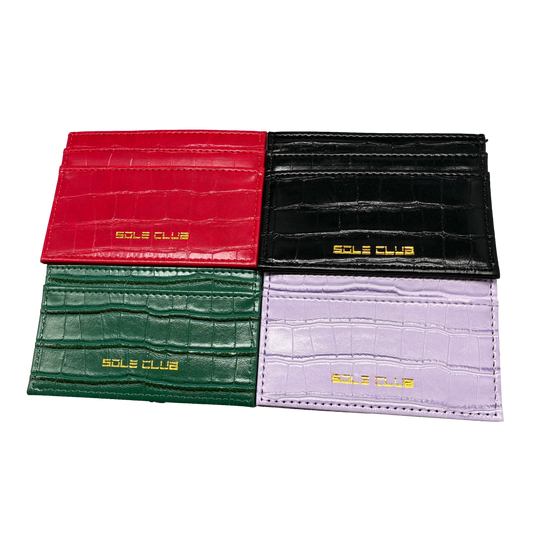Sole Club Designer Crocodile Card Holder
