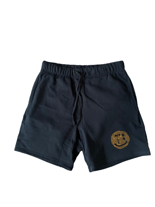 Black Fleece Bling Smiley Shorts