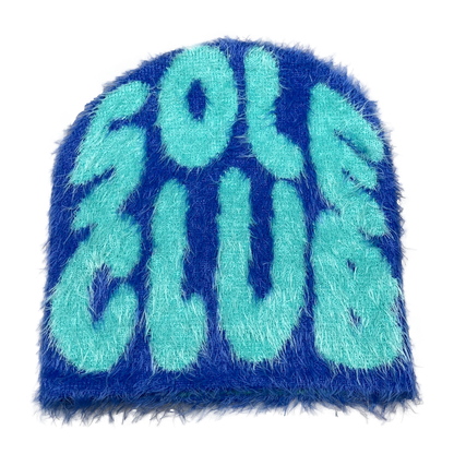 Blue Mohair Beanie | One Size | Reversible & Stylish