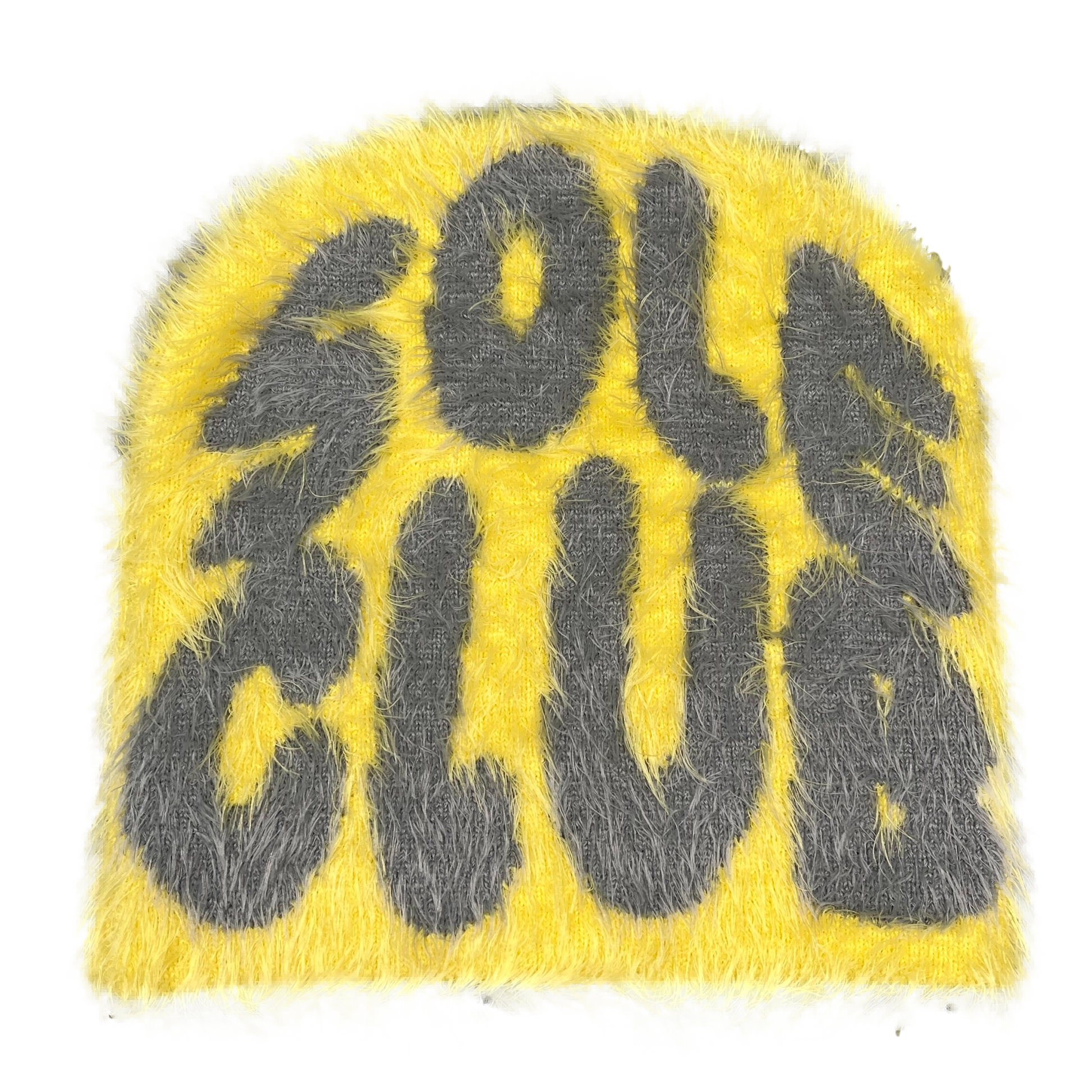 Yellow Mohair Beanie | One Size | Soft & Reversible