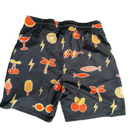 Tropical Black Shorts | 6" Inseam | Stylish & Comfortable
