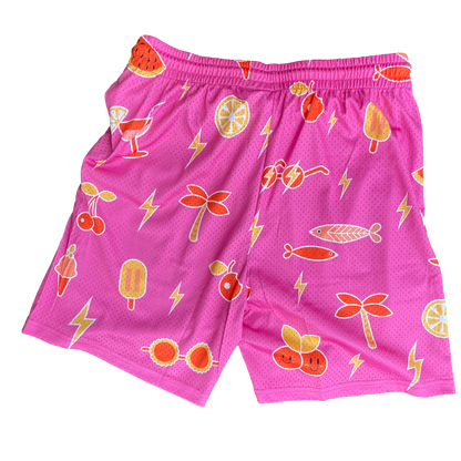 Pink Tropical Shorts | Vibrant & Stylish | Summer Wear

